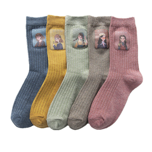 Little Girl Pattern Socks