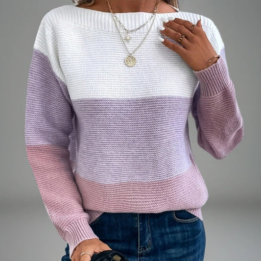 Clara - Elegant Tricolor Pullover