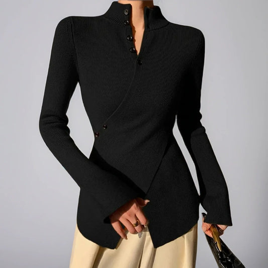 Michiko - Chic Cross-Front Pullover