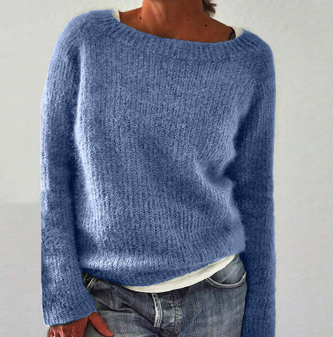 Regine - Solid Color Knitted Pullover