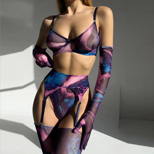Addison | Garter Leggings Gloves Set Underwear