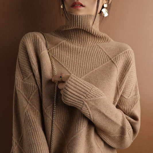 Melanie - Cozy Turtleneck Cardigan