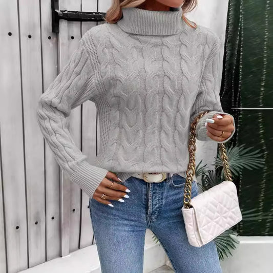 Amelia - Elegant Turtleneck Knit Pullover