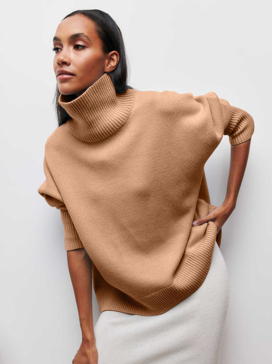 Katrielle - Cozy Turtleneck Cardigan
