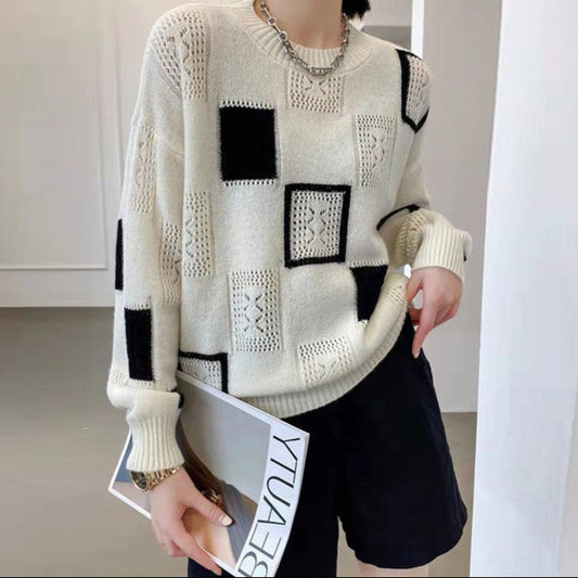 Isalina - Chic Knit Block Pullover